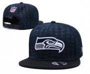 Wholesale Cheap Seahawks Team Logo Navy Black Adjustable Hat TX