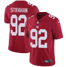 Wholesale Cheap Nike Giants #92 Michael Strahan Red Alternate Men\'s Stitched NFL Vapor Untouchable Limited Jersey