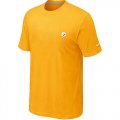 Wholesale Cheap Nike Pittsburgh Steelers Chest Embroidered Logo T-Shirt Yellow
