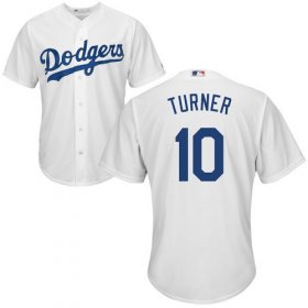 Wholesale Cheap Dodgers #10 Justin Turner White Cool Base Stitched Youth MLB Jersey