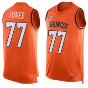 Wholesale Cheap Nike Broncos #77 Sam Jones Orange Team Color Men's Stitched NFL Limited Tank Top Jersey