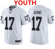 Wholesale Youth Las Vegas Raiders #17 Davante Adams White Vapor Limited Stitched Jersey