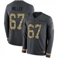 Wholesale Cheap Nike Bengals #67 John Miller Anthracite Salute to Service Men's Stitched NFL Limited Therma Long Sleeve Jersey