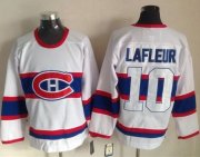 Wholesale Cheap Canadiens #10 Guy Lafleur White CCM Throwback Stitched NHL Jersey
