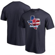 Wholesale Cheap Men's Dallas Cowboys NFL Pro Line by Fanatics Branded Navy Banner State T-Shirt