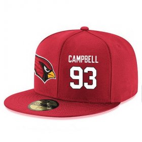 Wholesale Cheap Arizona Cardinals #93 Calais Campbell Snapback Cap NFL Player Red with White Number Stitched Hat