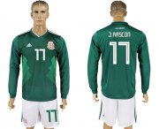 Wholesale Cheap Mexico #17 J.Rascon Home Long Sleeves Soccer Country Jersey