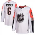 Wholesale Cheap Adidas Canucks #6 Brock Boeser White 2018 All-Star Pacific Division Authentic Stitched NHL Jersey
