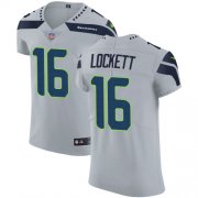 Wholesale Cheap Nike Seahawks #16 Tyler Lockett Grey Alternate Men's Stitched NFL Vapor Untouchable Elite Jersey