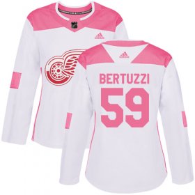 Wholesale Cheap Adidas Red Wings #59 Tyler Bertuzzi White/Pink Authentic Fashion Women\'s Stitched NHL Jersey