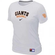 Wholesale Cheap Women's San Francisco Giants Nike Short Sleeve Practice MLB T-Shirt White