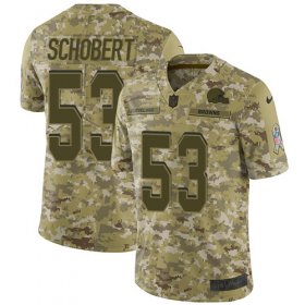 Wholesale Cheap Nike Browns #53 Joe Schobert Camo Men\'s Stitched NFL Limited 2018 Salute To Service Jersey