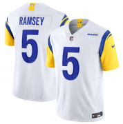 Wholesale Cheap Men's Los Angeles Rams #5 Jalen Ramsey White 2023 F.U.S.E. Vapor Untouchable Limited Football Stitched Jersey