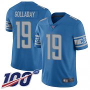 Wholesale Cheap Nike Lions #19 Kenny Golladay Blue Team Color Men's Stitched NFL 100th Season Vapor Limited Jersey