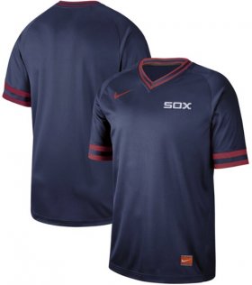 Wholesale Cheap Nike White Sox Blank Navy Authentic Cooperstown Collection Stitched MLB Jerseys
