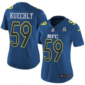 Wholesale Cheap Nike Panthers #59 Luke Kuechly Navy Women\'s Stitched NFL Limited NFC 2017 Pro Bowl Jersey