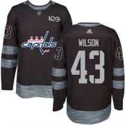 Wholesale Cheap Adidas Capitals #43 Tom Wilson Black 1917-2017 100th Anniversary Stitched NHL Jersey