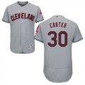 Wholesale Cheap Indians #30 Joe Carter Grey Flexbase Authentic Collection Stitched MLB Jersey