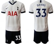Wholesale Cheap Tottenham Hotspur #33 Davies White Home Soccer Club Jersey