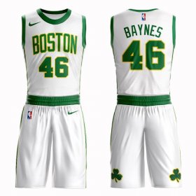 Wholesale Cheap Boston Celtics #46 Aron Baynes White Nike NBA Men\'s City Edition Suit Authentic Jersey