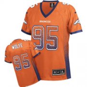Wholesale Cheap Nike Broncos #95 Derek Wolfe Orange Team Color Women's Stitched NFL Elite Drift Fashion Jersey