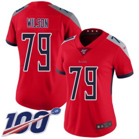 Wholesale Cheap Nike Titans #79 Isaiah Wilson Red Women\'s Stitched NFL Limited Inverted Legend 100th Season Jersey