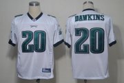 Wholesale Cheap Eagles #20 Brian Dawkins White Stitched NFL Jersey
