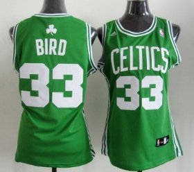 Wholesale Cheap Boston Celtics #33 Larry Bird Green Womens Jersey