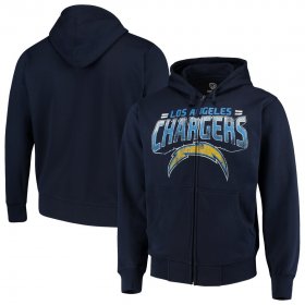 Wholesale Cheap Los Angeles Chargers G-III Sports by Carl Banks Perfect Season Full-Zip Hoodie Navy