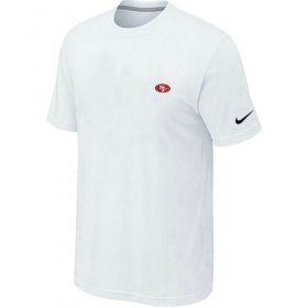 Wholesale Cheap Nike San Francisco 49ers Chest Embroidered Logo T-Shirt White