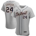 Wholesale Cheap Detroit Tigers #24 Miguel Cabrera Men's Nike Gray Road 2020 Authentic Player MLB Jersey