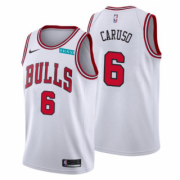 Wholesale Cheap Men's Chicago Bulls #6 Alex Caruso White Edition Swingman Stitched Basketball Jersey