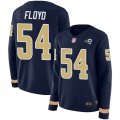 Wholesale Cheap Nike Rams #54 Leonard Floyd Navy Blue Team Color Women's Stitched NFL Limited Therma Long Sleeve Jersey