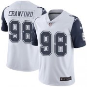 Wholesale Cheap Nike Cowboys #98 Tyrone Crawford White Men's Stitched NFL Limited Rush Jersey