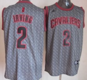 Wholesale Cheap Cleveland Cavaliers #2 Kyrie Irving Gray Static Fashion Jersey