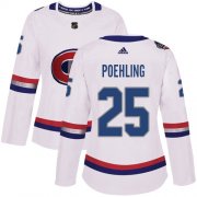 Wholesale Cheap Adidas Canadiens #25 Ryan Poehling White Authentic 2017 100 Classic Women's Stitched NHL Jersey