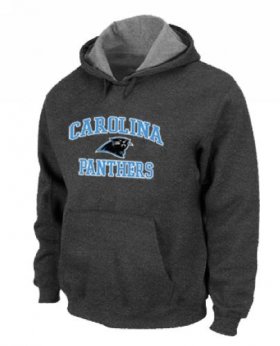 Wholesale Cheap Carolina Panthers Heart & Soul Pullover Hoodie Dark Grey