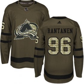 Wholesale Cheap Adidas Avalanche #96 Mikko Rantanen Green Salute to Service Stitched NHL Jersey