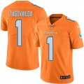Wholesale Cheap Nike Dolphins #1 Tua Tagovailoa Orange Men's Stitched NFL Limited Rush Jersey