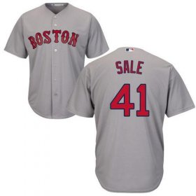 Wholesale Cheap Red Sox #41 Chris Sale Grey Road Women\'s Stitched MLB Jersey