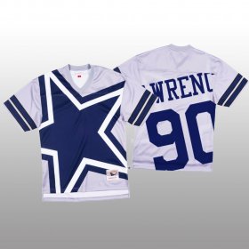 Wholesale Cheap NFL Dallas Cowboys #90 Demarcus Lawrence White Men\'s Mitchell & Nell Big Face Fashion Limited NFL Jersey