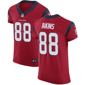Wholesale Cheap Nike Texans #88 Jordan Akins Red Alternate Men\'s Stitched NFL New Elite Jersey