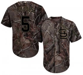 Wholesale Cheap Cardinals #5 Albert Pujols Camo Realtree Collection Cool Base Stitched MLB Jersey