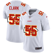 Wholesale Cheap Kansas City Chiefs #55 Frank Clark White Men's Nike Team Logo Dual Overlap Limited NFL Jersey