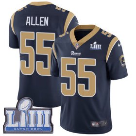 Wholesale Cheap Nike Rams #55 Brian Allen Navy Blue Team Color Super Bowl LIII Bound Men\'s Stitched NFL Vapor Untouchable Limited Jersey
