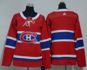 Wholesale Cheap Adidas Canadiens Blank Red Home Authentic Women's Stitched NHL Jersey