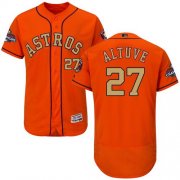 Wholesale Cheap Astros #27 Jose Altuve Orange FlexBase Authentic 2018 Gold Program Cool Base Stitched MLB Jersey