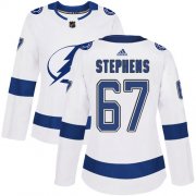 Cheap Adidas Lightning #67 Mitchell Stephens White Road Authentic Women's Stitched NHL Jersey