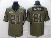 Wholesale Cheap Men's Washington Football Team #21 Sean Taylor Nike Olive 2021 Salute To Service Limited Player Jersey
