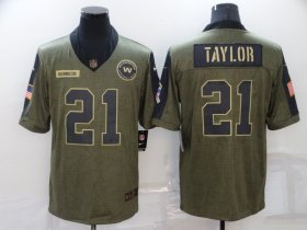 Wholesale Cheap Men\'s Washington Football Team #21 Sean Taylor Nike Olive 2021 Salute To Service Limited Player Jersey